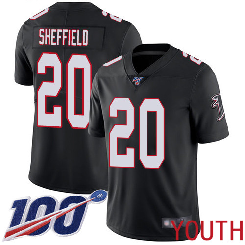 Atlanta Falcons Limited Black Youth Kendall Sheffield Alternate Jersey NFL Football 20 100th Season Vapor Untouchable